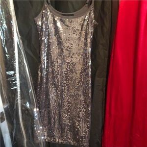 Silver Sequin Dress